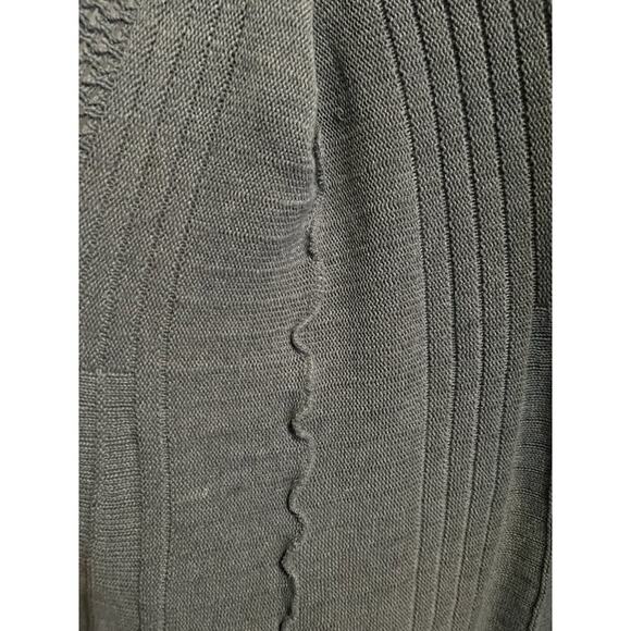 BOLD ELEMENTS Large Open Front Cardigan Side Slits Light Weight Heathered Gray - Picture 7 of 10